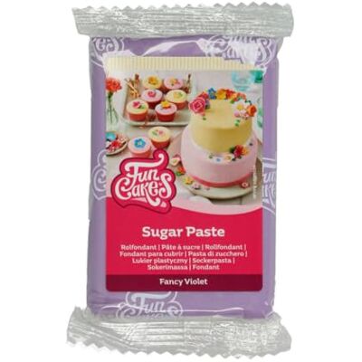FunCakes Pâte à Sucre Fancy Violet: facile à utiliser, lisse, flexible, douce et pliable, parfaite pour la décoration de gâteaux, halal, casher et sans gluten. 250 g - Publicité FunCakes Pâte à Sucre Fancy Violet: facile à utiliser, lisse, flexible, douce et pliable, parfaite pour la décoration de gâteaux, halal, casher et sans gluten. 250 g - Publicité