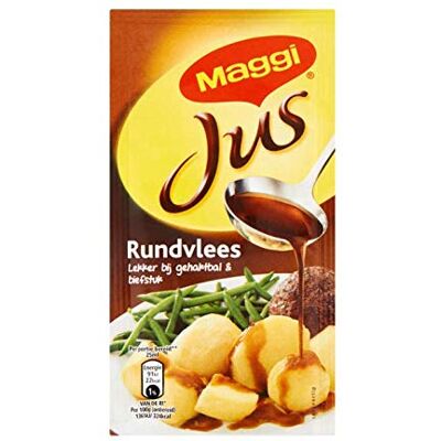 Maggi Mélange à poudre de jus de boeuf Sauce bœuf Poids total 18 grammes - Publicité Maggi Mélange à poudre de jus de boeuf Sauce bœuf Poids total 18 grammes - Publicité