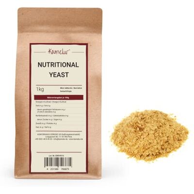 Kamelur levure flocons vegan nutritionnelle pour la production de parmesan sans additifs artificiels 1 kg (Lot de 1) - Publicité Kamelur levure flocons vegan nutritionnelle pour la production de parmesan sans additifs artificiels 1 kg (Lot de 1) - Publicité