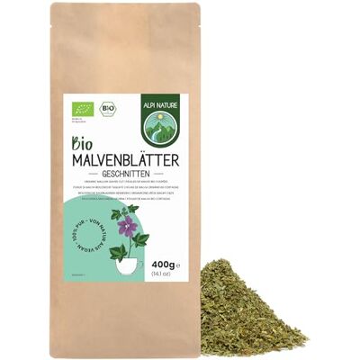Alpi Nature Feuilles de Mauve BIO 400g, Feuilles de Mauve Séchées et Coupées, Thé en Vrac - Publicité Alpi Nature Feuilles de Mauve BIO 400g, Feuilles de Mauve Séchées et Coupées, Thé en Vrac - Publicité