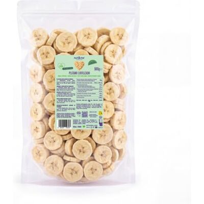 nut&me Banane Lyophilisée 500 g Fruit Lyophilisé Sans Additifs, Conservateurs ni Gluten Riche en Fibres, Source Rapide d’Énergie Snack et Recettes sachet refermable ZIP - Publicité nut&me Banane Lyophilisée 500 g Fruit Lyophilisé Sans Additifs, Conservateurs ni Gluten Riche en Fibres, Source Rapide d’Énergie Snack et Recettes sachet refermable ZIP - Publicité