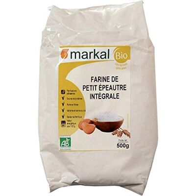 Markal Farine de petit épeautre intégrale 500G Bio - - Publicité Markal Farine de petit épeautre intégrale 500G Bio - - Publicité