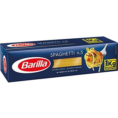 Barilla Spaghetti n.5 1Kg (lot de 5) - Publicité Barilla Spaghetti n.5 1Kg (lot de 5) - Publicité