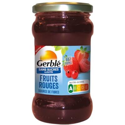Gerblé – Fruits Rouges à Tartiner – Sans Sucres Ajoutés – Source de Fibres – Nutri-score A – 320 g - Publicité Gerblé – Fruits Rouges à Tartiner – Sans Sucres Ajoutés – Source de Fibres – Nutri-score A – 320 g - Publicité
