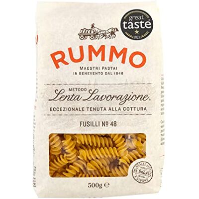 Rummo Fusilli Pasta No.48 – Pâtes italiennes classiques torsadées, conçues pour embrasser magnifiquement les sauces, 500 g (lot de 1) - Publicité Rummo Fusilli Pasta No.48 – Pâtes italiennes classiques torsadées, conçues pour embrasser magnifiquement les sauces, 500 g (lot de 1) - Publicité