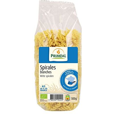 Primeal Priméal Pâte Spirales 100% France Blanches 500 g - Publicité Primeal Priméal Pâte Spirales 100% France Blanches 500 g - Publicité