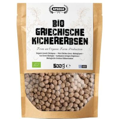 APSOGO Pois Chiches Bio Grecs Secs, Vegan et Riches en Protéines, 500g Pois chiches secs bio de Grèce vegan, riches en protéines et fibres, parfaits pour houmous, falafels, curry et rôtis. Publicité APSOGO Pois Chiches Bio Grecs Secs, Vegan et Riches en Protéines, 500g Pois chiches secs bio de Grèce vegan, riches en protéines et fibres, parfaits pour houmous, falafels, curry et rôtis. Publicité