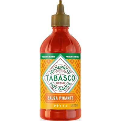 TABASCO Salsa Picante est une sauce épaisse et piquante de style mexicain, aux épices puissantes et au piquant doux idéale pour les plats tex-mex, présentée dans un flacon doseur pratique. Publicité TABASCO Salsa Picante est une sauce épaisse et piquante de style mexicain, aux épices puissantes et au piquant doux idéale pour les plats tex-mex, présentée dans un flacon doseur pratique. Publicité