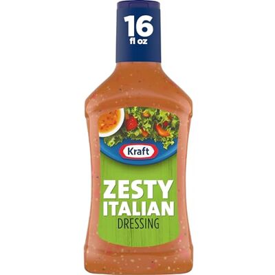 Kraft Zesty Italian Salad Dressing, 16 fl oz Bottle - Publicité Kraft Zesty Italian Salad Dressing, 16 fl oz Bottle - Publicité