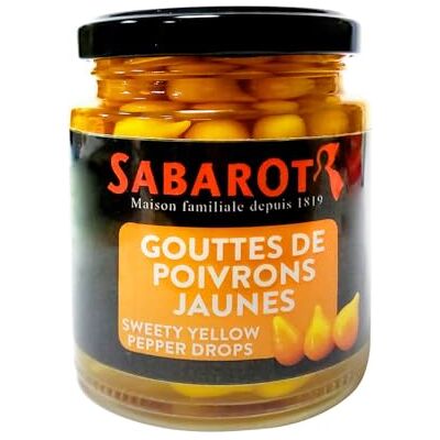 Sabarot Gouttes de poivrons jaunes en bocal 140g - Publicité Sabarot Gouttes de poivrons jaunes en bocal 140g - Publicité