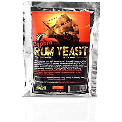 Coobra Turbo Levure Rum 72g Levure de Fermentation Levure pour Alcool - Publicité Coobra Turbo Levure Rum 72g Levure de Fermentation Levure pour Alcool - Publicité
