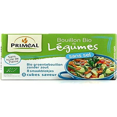 Primeal Cubes de Bouillon de Légumes Sans Sel - 72 g - Publicité Primeal Cubes de Bouillon de Légumes Sans Sel - 72 g - Publicité