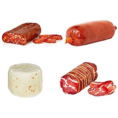 Salumi Pasini Coffret de dégustation Calabria ® Format économique Nduja 200g, Spianata piquante 900g, Capocollo piquant 1,3Kg et fromage Primo Sale au piment fort 950g - Publicité Salumi Pasini Coffret de dégustation Calabria ® Format économique Nduja 200g, Spianata piquante 900g, Capocollo piquant 1,3Kg et fromage Primo Sale au piment fort 950g - Publicité