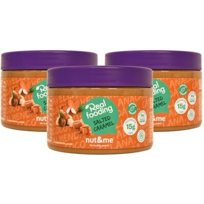 nut&me Crème au caramel salé Realfooding 750g Saveur caramel salé Riche en fibres Source de fer Source de potassium Source de calcium Végétalien Sans gluten Pack 3 x 250 g - Publicité nut&me Crème au caramel salé Realfooding 750g Saveur caramel salé Riche en fibres Source de fer Source de potassium Source de calcium Végétalien Sans gluten Pack 3 x 250 g - Publicité