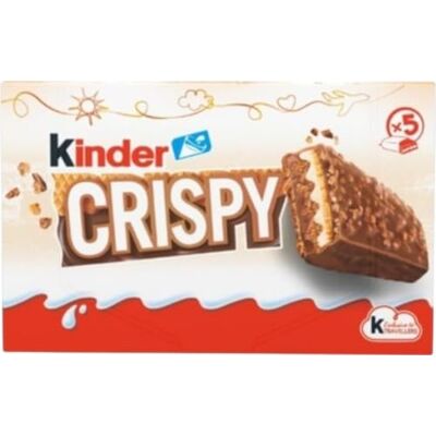 Kinder Crispy Barres de Gaufrettes Croustillantes, Chocolat au Lait, Double Fourrage Lait et Cacao, 3 Boîtes de 5 Pièces, 170g - Publicité Kinder Crispy Barres de Gaufrettes Croustillantes, Chocolat au Lait, Double Fourrage Lait et Cacao, 3 Boîtes de 5 Pièces, 170g - Publicité