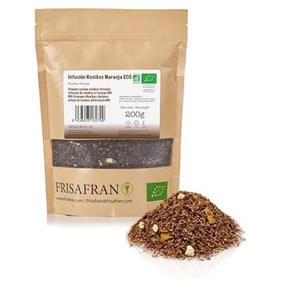 FRISAFRAN Infusion Rooibos Orange Bio en vrac 200g Expérience sensorielle Saveur unique Thé rooibos Sans caféine Nutritif Hydratant Agriculture durable désintoxication sans théine - Publicité FRISAFRAN Infusion Rooibos Orange Bio en vrac 200g Expérience sensorielle Saveur unique Thé rooibos Sans caféine Nutritif Hydratant Agriculture durable désintoxication sans théine - Publicité