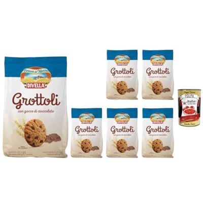 Italian Gourmet E.R. Italian Gourmet Bundle 6 x Biscuits Grottoli aux pépites de chocolat 400 g, cookies italiens croustillants pour petit-déjeuner et goûter, biscuits sucrés au chocolat + Italian Gourmet Polpa - Publicité Italian Gourmet E.R. Italian Gourmet Bundle 6 x Biscuits Grottoli aux pépites de chocolat 400 g, cookies italiens croustillants pour petit-déjeuner et goûter, biscuits sucrés au chocolat + Italian Gourmet Polpa - Publicité