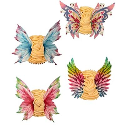 Top That Lot de 6 grandes ailes d'ange sur le thème des ailes de fées en papier comestible pour décoration de gâteaux - Publicité Top That Lot de 6 grandes ailes d'ange sur le thème des ailes de fées en papier comestible pour décoration de gâteaux - Publicité