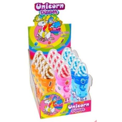 BRABO Sucette licorne-Unicorn Dipper 12X50Gr - Publicité BRABO Sucette licorne-Unicorn Dipper 12X50Gr - Publicité