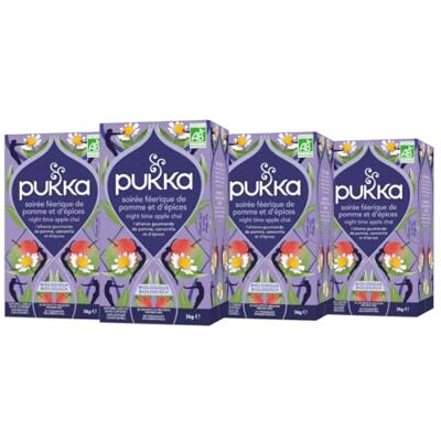 Pukka , Infusion Bio Soirée féerique de pommes et d’épices, Infusion Biologique et Ayurvédique, 100% des Ingrédients Issus du Commerce Equitable, 80 Sachets, Lot de 4x20 sachets - Publicité Pukka , Infusion Bio Soirée féerique de pommes et d’épices, Infusion Biologique et Ayurvédique, 100% des Ingrédients Issus du Commerce Equitable, 80 Sachets, Lot de 4x20 sachets - Publicité