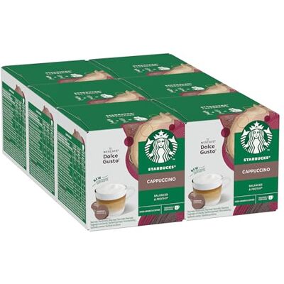 Starbucks - CAPPUCCINO Pods - 12x - Coffee Capsules - Publicité Starbucks - CAPPUCCINO Pods - 12x - Coffee Capsules - Publicité