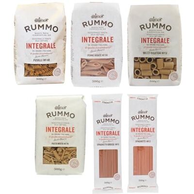 Rummo Pasta Integrale Lot de 6 paquets de 6 variétés différentes de pâtes à grains entiers 500 g - Publicité Rummo Pasta Integrale Lot de 6 paquets de 6 variétés différentes de pâtes à grains entiers 500 g - Publicité
