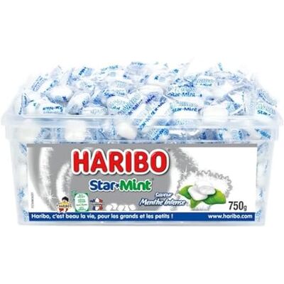 HARIBO Tubo StarMint Bonbons À La Menthe Sans Colorants Artificiels Arômes Naturels Boîte De 750 g - Publicité HARIBO Tubo StarMint Bonbons À La Menthe Sans Colorants Artificiels Arômes Naturels Boîte De 750 g - Publicité