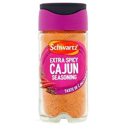 Schwartz Perfect Shake Extra Spicy Cajun Seasoning Jar 42g - Publicité Schwartz Perfect Shake Extra Spicy Cajun Seasoning Jar 42g - Publicité