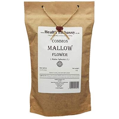 HEALTH EMBASSY Fleur de Mauve Tisane Malva Sylvestris L Common Mallow Flower (100g) - Publicité HEALTH EMBASSY Fleur de Mauve Tisane Malva Sylvestris L Common Mallow Flower (100g) - Publicité
