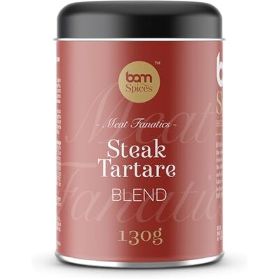 BAM Mélange d’épices pour Steak Tartare, 130 g – Sel, Ail, Paprika et Piment pour Viande, Marinade et Sauces - Publicité BAM Mélange d’épices pour Steak Tartare, 130 g – Sel, Ail, Paprika et Piment pour Viande, Marinade et Sauces - Publicité
