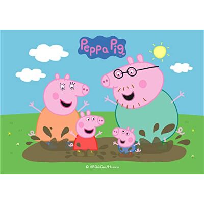 dekora , Azyme Comestible Peppa Pig, Décoration Comestible pour Gâteau d'Anniversaire, Cake Topper A5 - Publicité dekora , Azyme Comestible Peppa Pig, Décoration Comestible pour Gâteau d'Anniversaire, Cake Topper A5 - Publicité