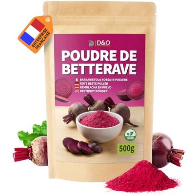 D&O Nature Products DETOX ORGANICA Poudre de Betterave 500g Poudre Rouge 100% naturelle - Publicité D&O Nature Products DETOX ORGANICA Poudre de Betterave 500g Poudre Rouge 100% naturelle - Publicité