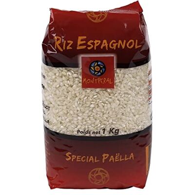 AUCHAN Lot de 3 unités *** MONTPERAL Riz espagnol spécial paëlla 1kg - Publicité AUCHAN Lot de 3 unités *** MONTPERAL Riz espagnol spécial paëlla 1kg - Publicité