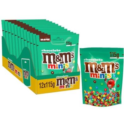 M&M's Minis Bonbons chocolat au Lait Grand format de 12 sachets de 115g 1,380kg - Publicité M&M's Minis Bonbons chocolat au Lait Grand format de 12 sachets de 115g 1,380kg - Publicité
