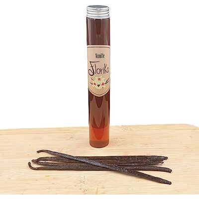 Vanille Florika Extrait de Vanille 100 ml qualité gourmet 38% vol. 100% naturel, sans ajout de sucre - Publicité Vanille Florika Extrait de Vanille 100 ml qualité gourmet 38% vol. 100% naturel, sans ajout de sucre - Publicité
