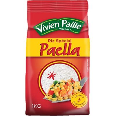 AUCHAN Lot de 3 unités *** VIVIEN PAILLE Riz spécial paëlla 1kg - Publicité AUCHAN Lot de 3 unités *** VIVIEN PAILLE Riz spécial paëlla 1kg - Publicité