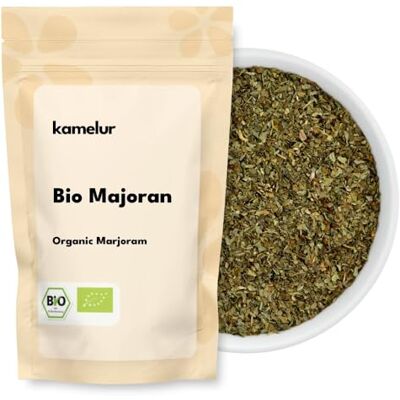 Kamelur 250g de marjolaine BIO séchée et râpée épice aromatique BIO idéale pour assaisonner les saucisses bratwurst dans un emballage biodégradable - Publicité Kamelur 250g de marjolaine BIO séchée et râpée épice aromatique BIO idéale pour assaisonner les saucisses bratwurst dans un emballage biodégradable - Publicité