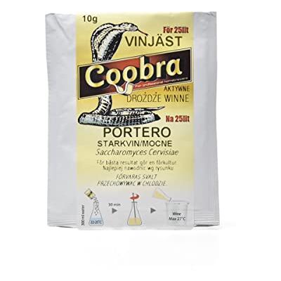 AlcoFermBrew Levure de vin active Coobra Portero 10g, Pour 25–30L de vins doux et puissants de style Porto, Levure sèche, Levure en poudre - Publicité AlcoFermBrew Levure de vin active Coobra Portero 10g, Pour 25–30L de vins doux et puissants de style Porto, Levure sèche, Levure en poudre - Publicité