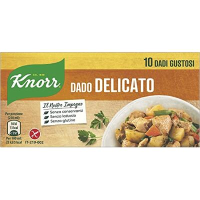 Knorr Delicato Dado Brodo Lot de 10 cubes à soupe - Publicité Knorr Delicato Dado Brodo Lot de 10 cubes à soupe - Publicité