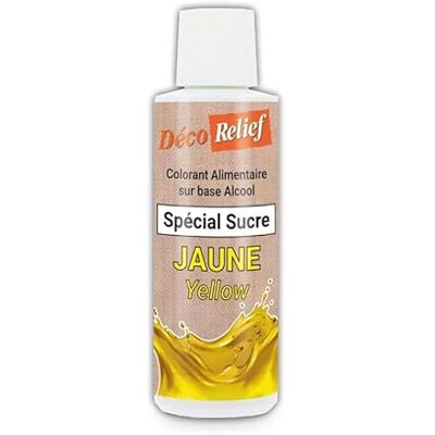 Déco Relief Colorant Alimentaire Liquide Jaune 125 ml- Spécial Sucre Base Alcool Colorant Professionnel - Publicité Déco Relief Colorant Alimentaire Liquide Jaune 125 ml- Spécial Sucre Base Alcool Colorant Professionnel - Publicité