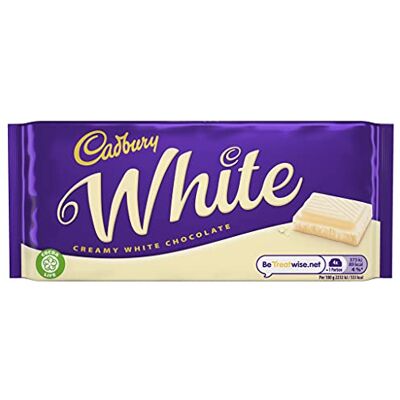 Cadbury Barre de chocolat blanc, 100 g - Publicité Cadbury Barre de chocolat blanc, 100 g - Publicité