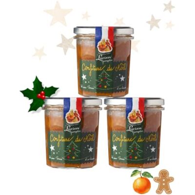 LUCIEN GEORGELIN Confiture de Noël au Pain d'Épices, Lot de 3 Pots 320g - Publicité LUCIEN GEORGELIN Confiture de Noël au Pain d'Épices, Lot de 3 Pots 320g - Publicité