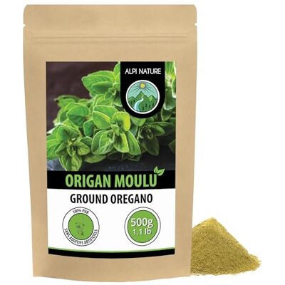 Alpi Nature Origan Moulu 500g, Herbe d'Origan Moulue Séchée pour la Cuisine, les Pâtes et la Pizza - Publicité Alpi Nature Origan Moulu 500g, Herbe d'Origan Moulue Séchée pour la Cuisine, les Pâtes et la Pizza - Publicité