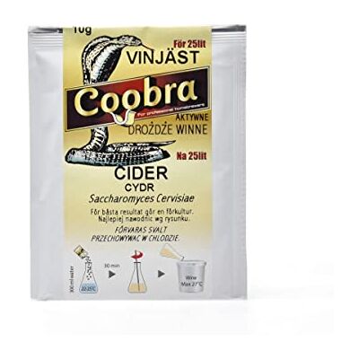 AlcoFermBrew Levure Coobra pour Cidre 10g pour 25–30L Levure sèche pour vin de pomme et poire Saccharomyces cerevisiae - Publicité AlcoFermBrew Levure Coobra pour Cidre 10g pour 25–30L Levure sèche pour vin de pomme et poire Saccharomyces cerevisiae - Publicité