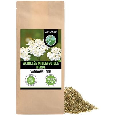 Alpi Nature Achillée Millefeuille Tisane 1kg, Herbe d'Achillée Millefeuille Séchée et Coupée - Publicité Alpi Nature Achillée Millefeuille Tisane 1kg, Herbe d'Achillée Millefeuille Séchée et Coupée - Publicité