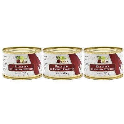 Cellier du Périgord Lot de 3 Rillettes de Canard Confites 65g - Publicité Cellier du Périgord Lot de 3 Rillettes de Canard Confites 65g - Publicité