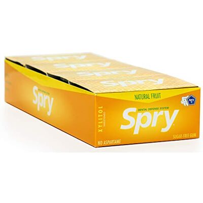 Spry Fresh Fruit with Xylitol Chewing Gum 10 Pieces (Pack of 20) - Publicité Spry Fresh Fruit with Xylitol Chewing Gum 10 Pieces (Pack of 20) - Publicité