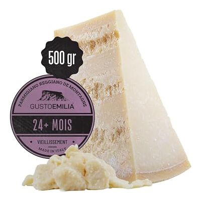 Gustoemilia Montagne Parmigiano Reggiano Fromage 24 Mois Affiné Idéal pour les Pâtes, le Pain, les Salades, les Collations et les Fruits Fromage Parmesan Affiné Italien 1,1 lb (500g) - Publicité Gustoemilia Montagne Parmigiano Reggiano Fromage 24 Mois Affiné Idéal pour les Pâtes, le Pain, les Salades, les Collations et les Fruits Fromage Parmesan Affiné Italien 1,1 lb (500g) - Publicité