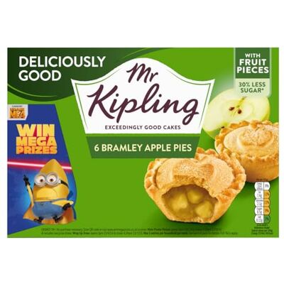 Mr Kipling Lot de 6 tartes aux pommes Bramley - Publicité Mr Kipling Lot de 6 tartes aux pommes Bramley - Publicité