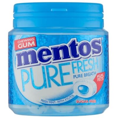 MENTOS Chewing Gum Gum Pure Freshmint Bottle Chewing Gum 8 Pack 800 Gram Total - Publicité MENTOS Chewing Gum Gum Pure Freshmint Bottle Chewing Gum 8 Pack 800 Gram Total - Publicité
